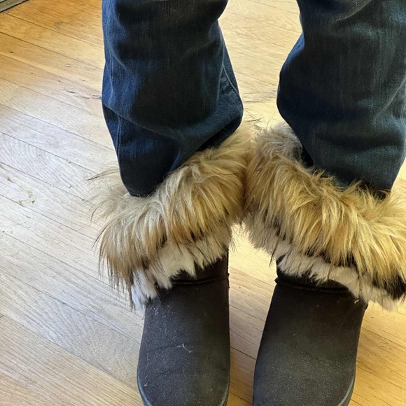 Felt boots with fur. - Picture 4 of 4